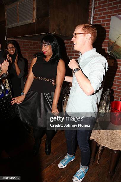 Africa McClain and author Ben Mims attend Ben Mims "Sweet & Southern" Cookbook Launch at Vino-Versity on October 29, 2014 in New York City.
