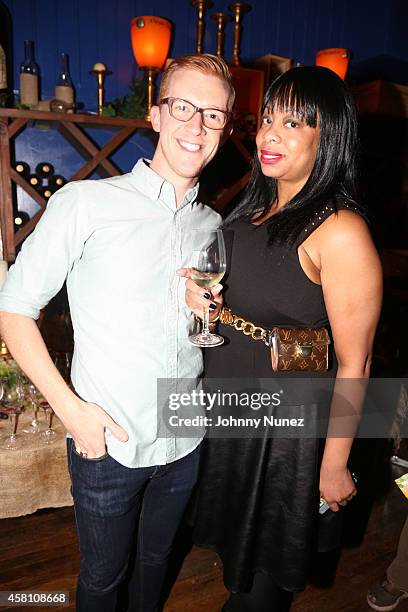 Author Ben Mims and Africa McClain attend Ben Mims "Sweet & Southern" Cookbook Launch at Vino-Versity on October 29, 2014 in New York City.