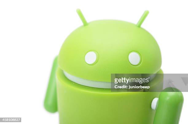 google android phone character - cyborg stock pictures, royalty-free photos & images