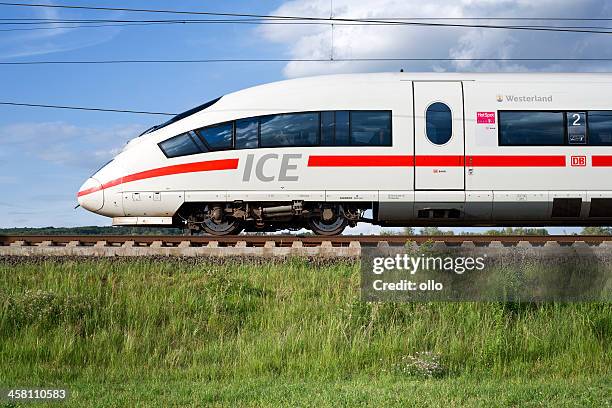 ice high speed train - high speed train germany stock pictures, royalty-free photos & images