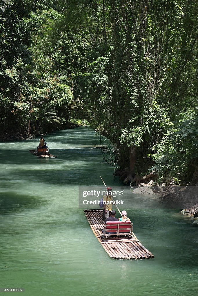 Rafting at Martha Brae River