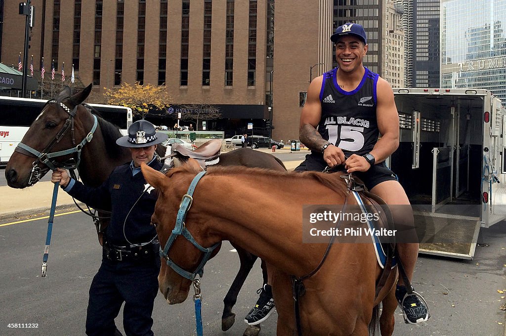 All Blacks meet Chicago Mounted Police Patrol Unit