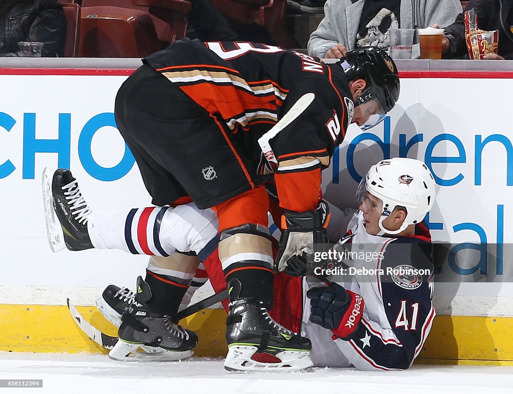 Columbus Blue Jackets v Anaheim Ducks