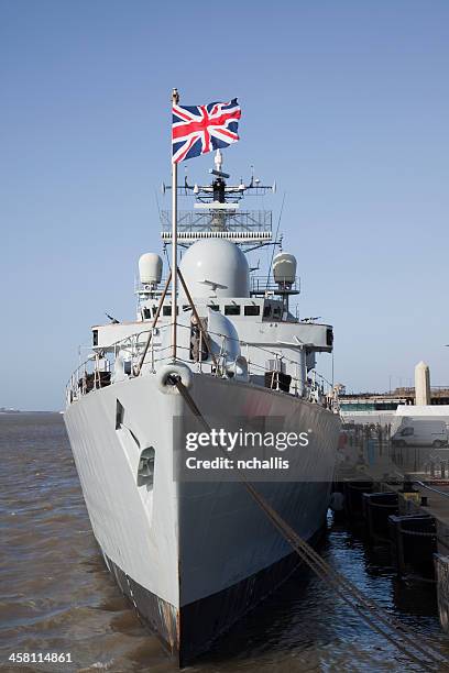 marinha real britânica contratorpedeiro hms liverpool - marinha real britânica imagens e fotografias de stock