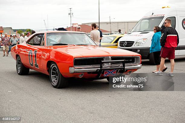 1969 dodge charger general lee - dodge charger stock-fotos und bilder