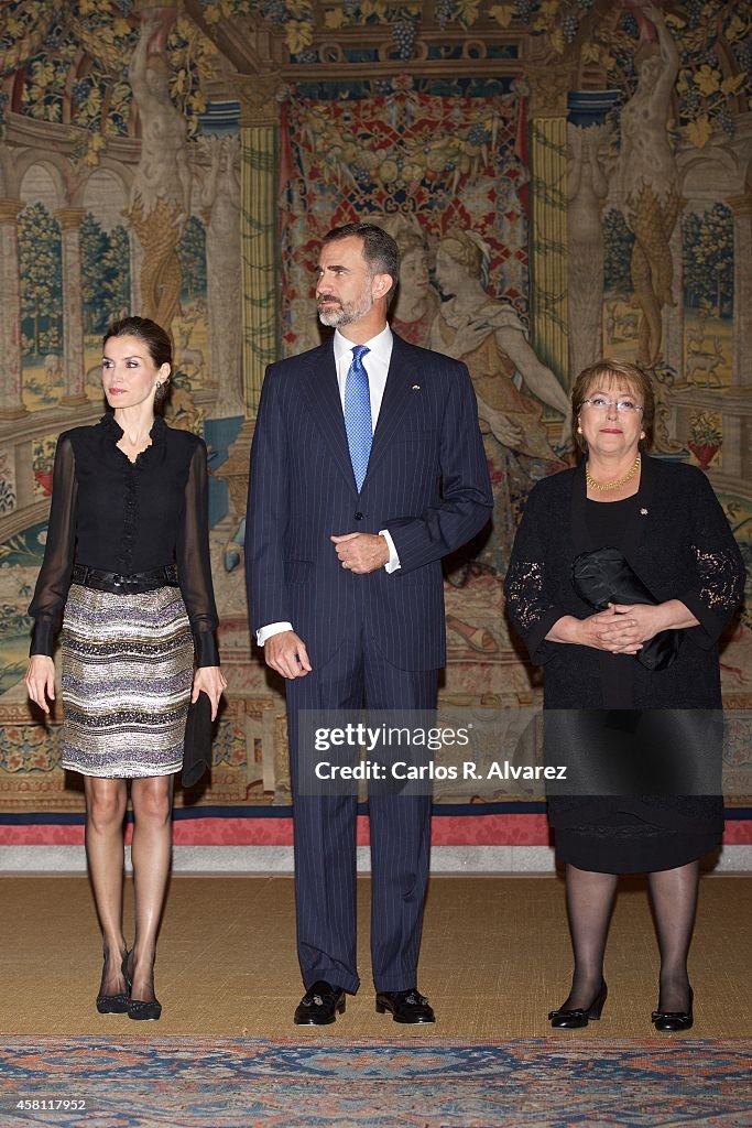 Spanish Royals Host a Reception For President of Chile