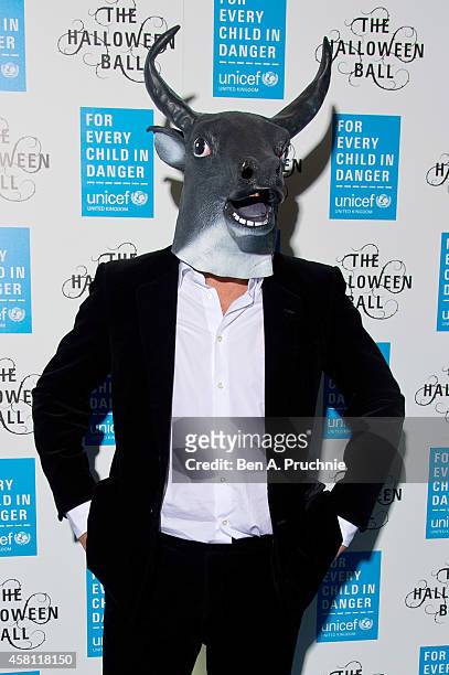 Hugh Grant attends the UNICEF Halloween Ball at One Mayfair on October 30, 2014 in London, England.