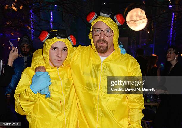 Guy Ritchie and son Rocco Ritchie attend the Unicef UK Halloween Ball, raising vital funds to help protect Syria's children from danger, at One...