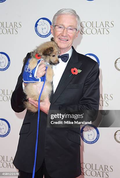 Paul O'Grady attends the annual Collars & Coats Gala Ball in aid of The Battersea Dogs & Cats home at Battersea Evolution on October 30, 2014 in...