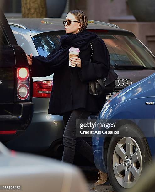 Mary-Kate Olsen is seen in Tribeca on October 30, 2014 in New York City.