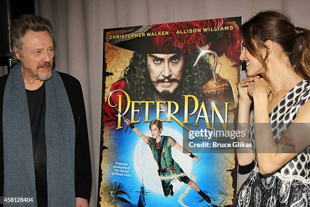 Christopher Walken and Allison Williams pose at the NBC presents "Peter Pan Live!" cast meet and greet at Baryshnikov Arts Center on October 30, 2014...