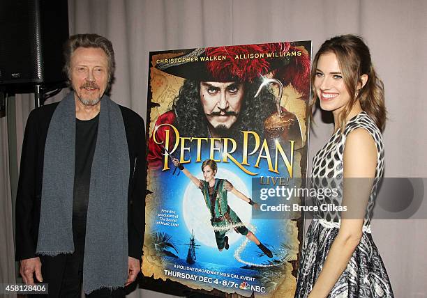 Christopher Walken and Allison Williams pose at the NBC presents "Peter Pan Live!" cast meet and greet at Baryshnikov Arts Center on October 30, 2014...