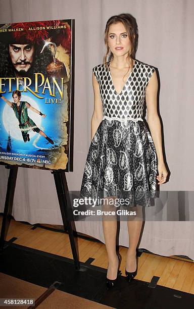 Allison Williams poses at the NBC presents "Peter Pan Live!" cast meet and greet at Baryshnikov Arts Center on October 30, 2014 in New York City.