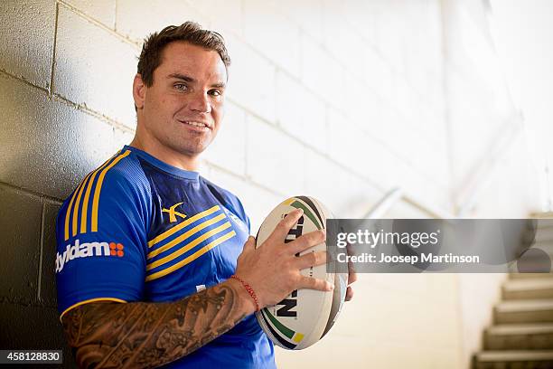 Anthony Watmough poses after a Parramatta Eels NRL press conference at Pirtek Stadium on October 31, 2014 in Sydney, Australia.