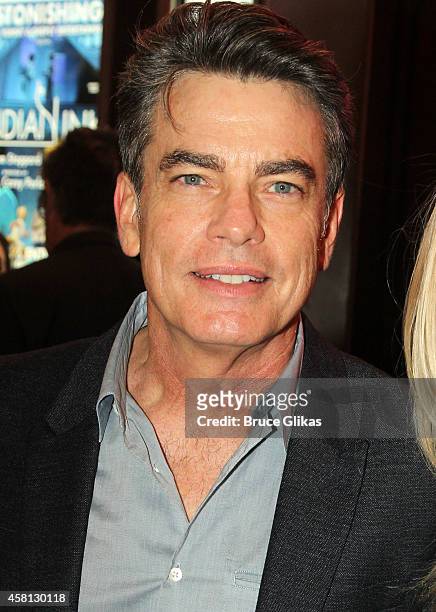 Peter Gallagher poses at The Opening Night of "The Real Thing" on Broadway at American Airlines Theatre on October 30, 2014 in New York City.