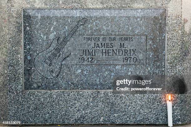 jimi hendrix's grave - an all star tribute stock pictures, royalty-free photos & images