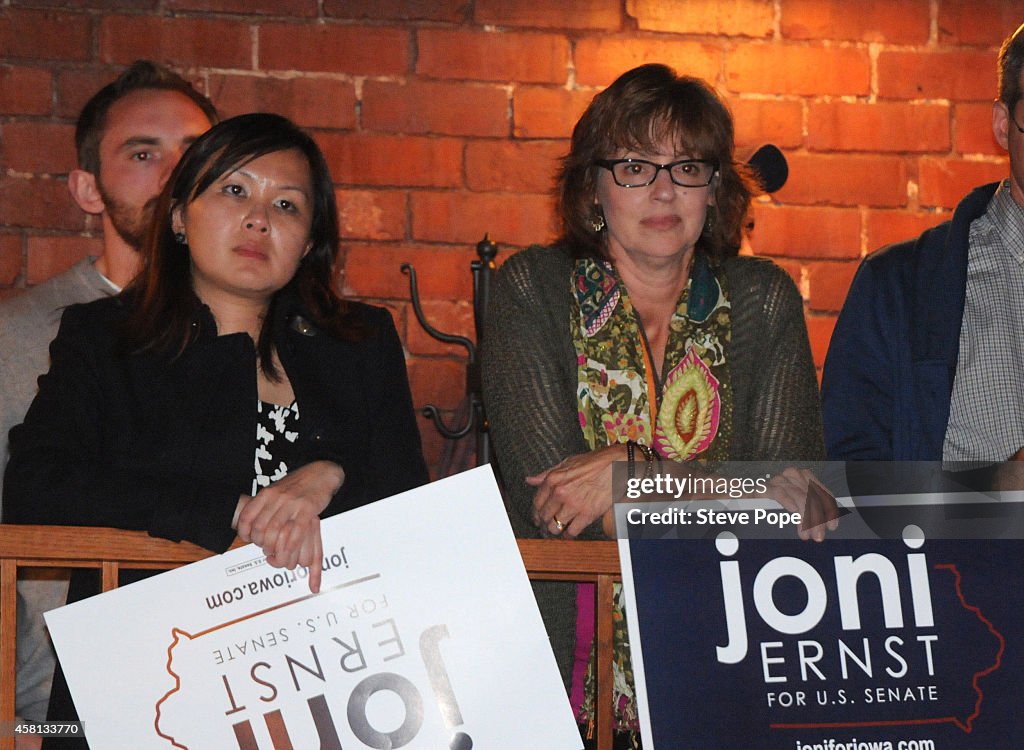 Joni Ernst Holds Election Rally After Statewide Campaign Swing Of Iowa