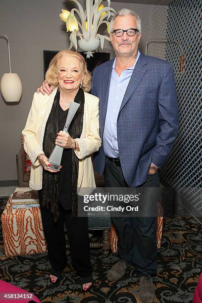 Actress Gena Rowlands and Nick Cassavetes attend the 17th Annual Savannah Film Festival on October 30, 2014 in Savannah, Georgia.