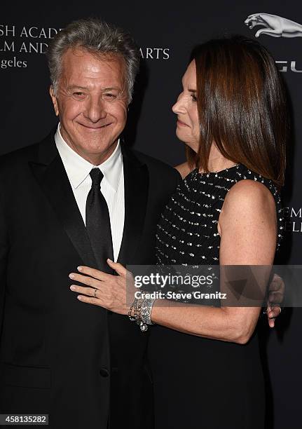 Actor Dustin Hoffman and businesswoman Lisa Hoffman attend the 2014 BAFTA Los Angeles Jaguar Britannia Awards Presented By BBC America And United...