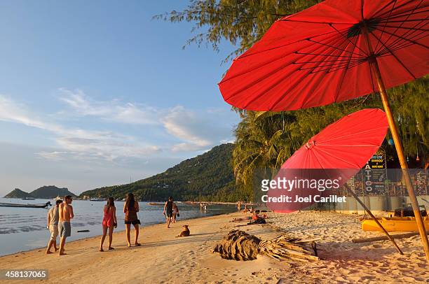 sairee beach on koh tao, thailand - koh tao thailand stock pictures, royalty-free photos & images