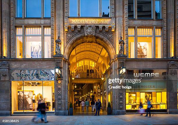 mädler passage shopping arcade in leipzig, germany - leipzig auerbachs keller stock pictures, royalty-free photos & images