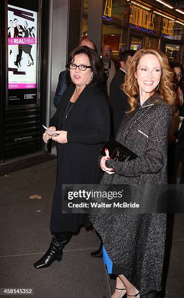 Rosie O'Donnell and wife Michelle Rounds attend the Roundabout Theatre Company's Broadway Opening Night performance of 'The Real Thing' at the...