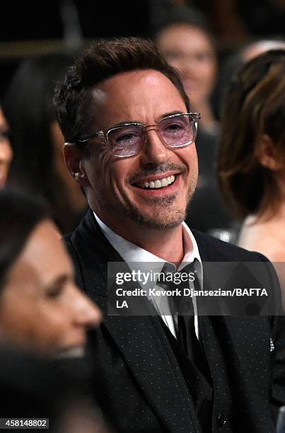 Honoree Robert Downey Jr. Attends the BAFTA Los Angeles Jaguar Britannia Awards presented by BBC America and United Airlines at The Beverly Hilton...