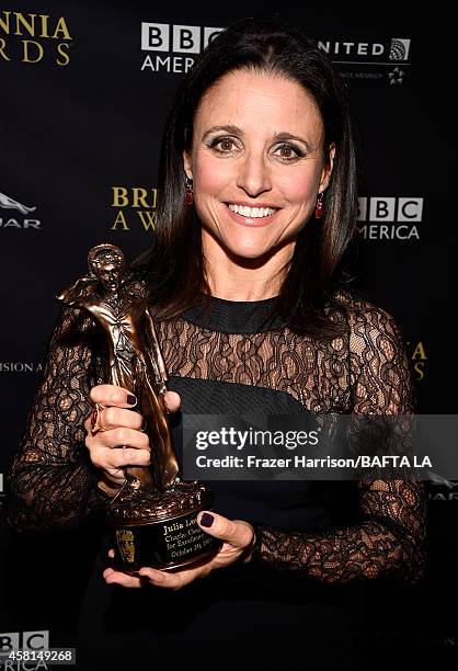 Honoree Julia Louis-Dreyfus, recipient of the Charlie Chaplin Britannia Award for Excellence in Comedy, attends the BAFTA Los Angeles Jaguar...