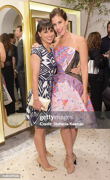 Actress Constance Zimmer and jewelry designer Irene Neuwirth attend the Irene Neuwirth Flagship Grand Opening on October 30, 2014 in West Hollywood,...