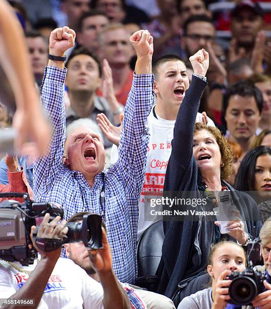 Steve Ballmer attends a basketball game between the Oklahoma City Thunder and the Los Angeles Clippers at Staples Center on October 30, 2014 in Los...