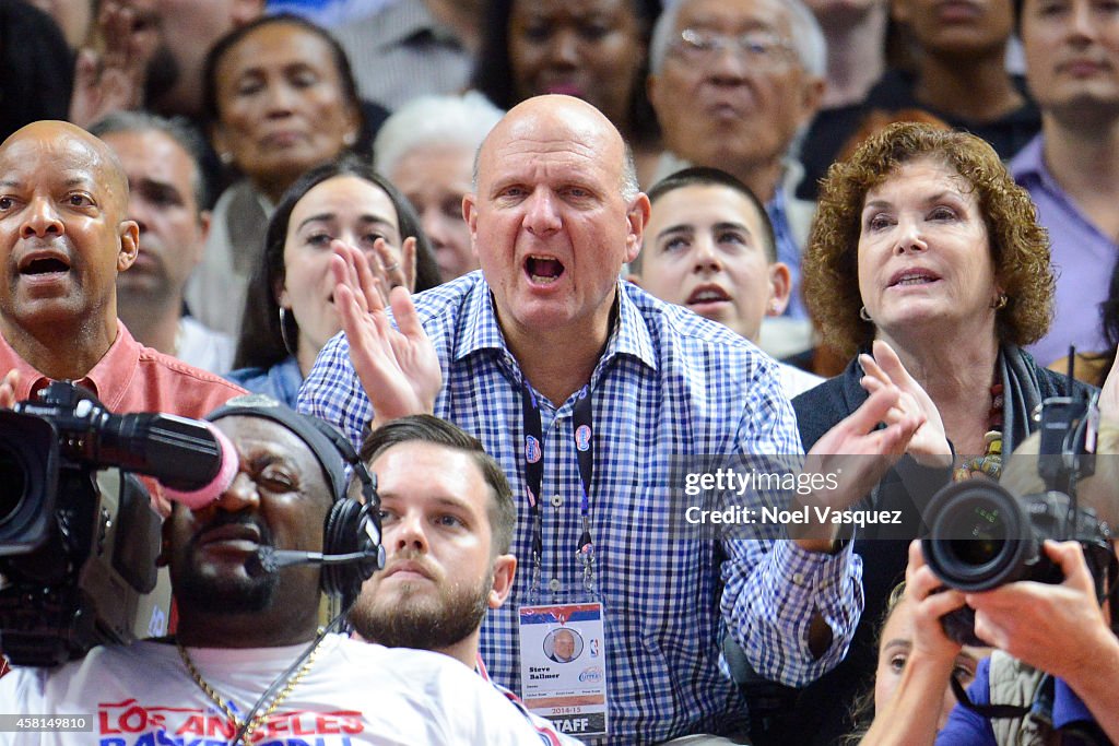 Celebrities At The Los Angeles Clippers Game