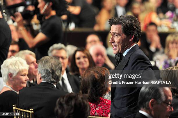 Host Rob Brydon attends the BAFTA Los Angeles Jaguar Britannia Awards presented by BBC America and United Airlines at The Beverly Hilton Hotel on...