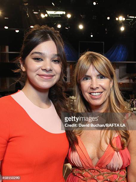 Actress Hailee Steinfeld and producer Julia Verdin Haden attend the BAFTA Los Angeles Jaguar Britannia Awards presented by BBC America and United...