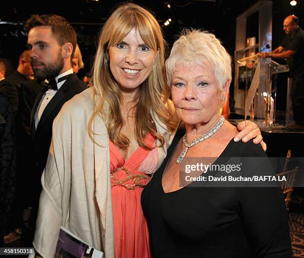 Producer Julia Verdin Haden and Honoree Dame Judi Dench attend the BAFTA Los Angeles Jaguar Britannia Awards presented by BBC America and United...