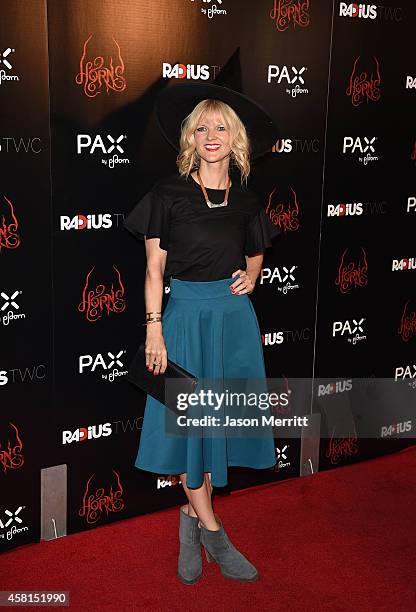 Actress Arden Myrin arrives at the Los Angeles premiere of RADiUS-TWC's 'Horns' at ArcLight Hollywood on October 30, 2014 in Hollywood, California.