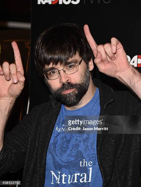 Author Joe Hill arrives at the Los Angeles premiere of RADiUS-TWC's 'Horns' at ArcLight Hollywood on October 30, 2014 in Hollywood, California.