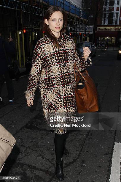 Sophie Ellis Bextor seen at BBC Radio 2 ahead of the Strictly Come Dancing final on December 20, 2013 in London, England.