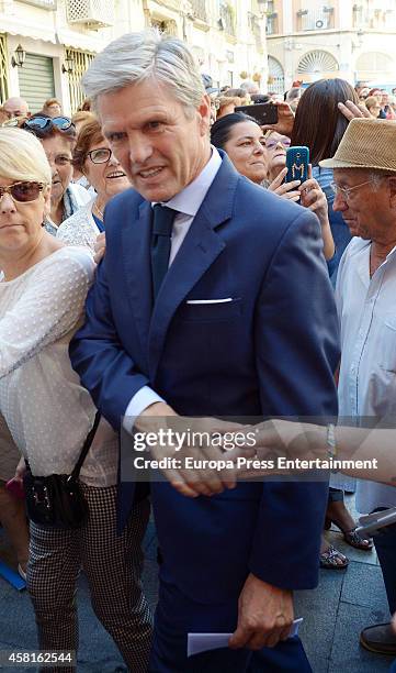 Juan Antonio Ruiz 'Espartaco' attends the funeral for the Spanish bullfighter Jose Maria Manzanares at Cathedral of San Nicolas on October 30, 2014...