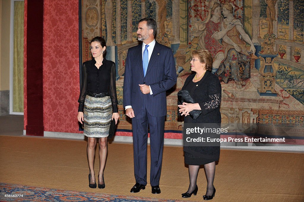 Spanish Royals Host a Reception For the President of Chile