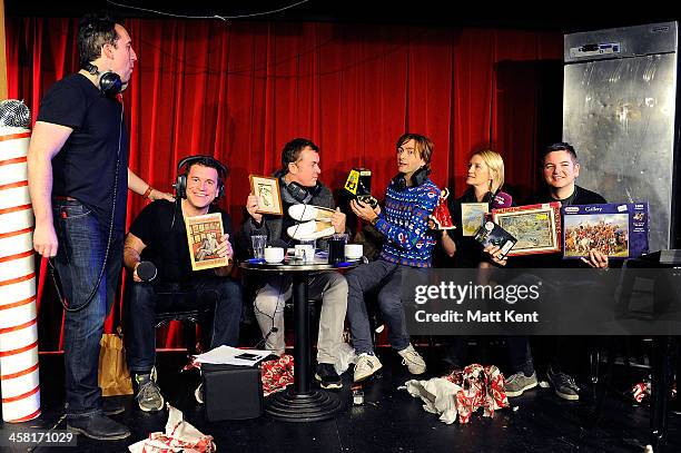 Host Christian O'Connell gives presents to Riche Firth, Shane Richie, David Tennant, Maggie Doyle and Andrew Bailey recieve presents from the host...