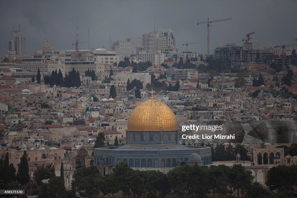 General Views Of The Temple Mount Compound And The Dome Of The Rock