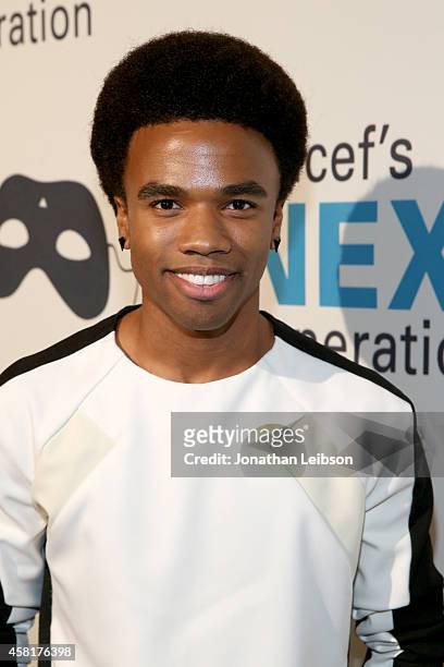 Actor Luke Youngblood at The UNICEF Dia de los Muertos Black & White Masquerade Ball at Hollywood Forever Cemetery benefitting UNICEFs education...