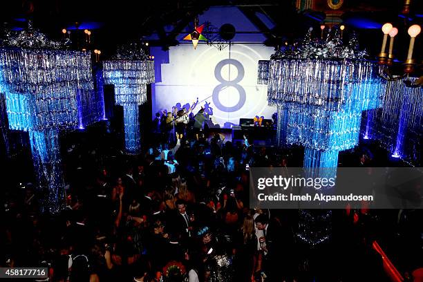 General view of the atmosphere during The UNICEF Dia de los Muertos Black & White Masquerade Ball at Hollywood Forever Cemetery benefitting UNICEFs...