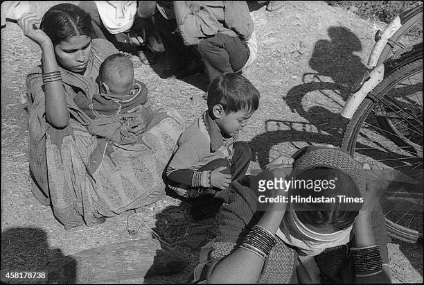 Victims of Bhopal gas tragedy rest on a roadside on December 4, 1984 in Bhopal, India on December 4, 1984 in Bhopal, India. On the night of Dec 2-3,...