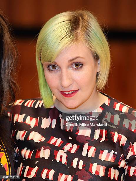 Lena Dunham launches her book 'Not That Kind Of Girl' at the Southbank Centre's Royal Festival Hall on October 31, 2014 in London, England.