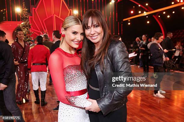 Sophia Thomalla and Simone Thomalla attend the 'Let's Dance - Let's Christmas' Show on December 20, 2013 in Cologne, Germany.