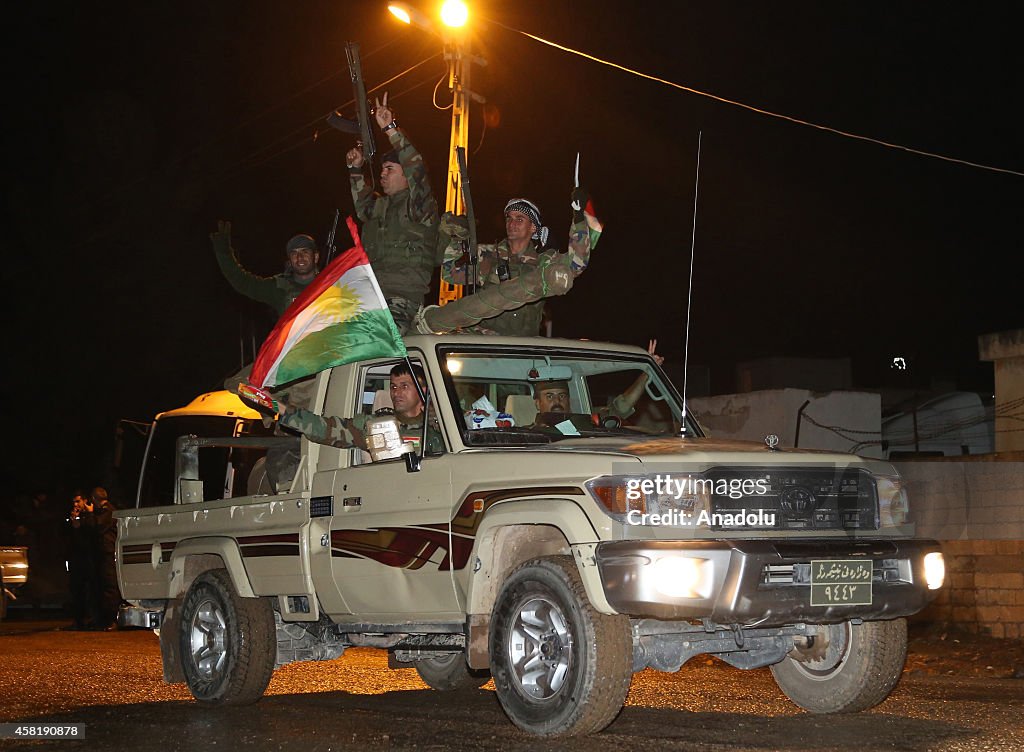 Peshmerga forces' weapons convoy arrives in Turkey's Suruc Town