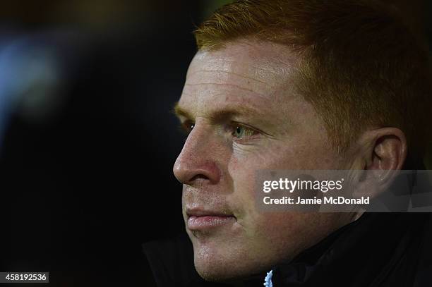 Neil Lennon of Bolton looks on during the Sky Bet Championship match between Norwich City and Bolton Wanderers at Carrow Road on October 31, 2014 in...