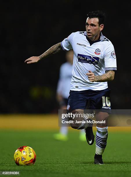 Mark Davies of Bolton in action during the Sky Bet Championship match between Norwich City and Bolton Wanderers at Carrow Road on October 31, 2014 in...