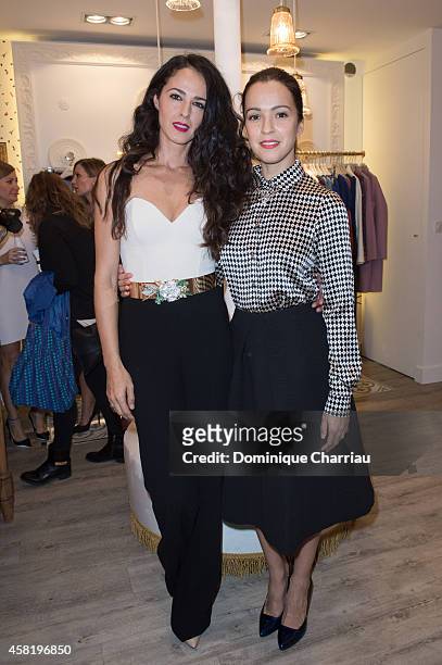 Monica Estarreado and Veronica Sanchez attend the 'Dolores Promesas' Opening Store in Paris on October 31, 2014 in Paris, France.